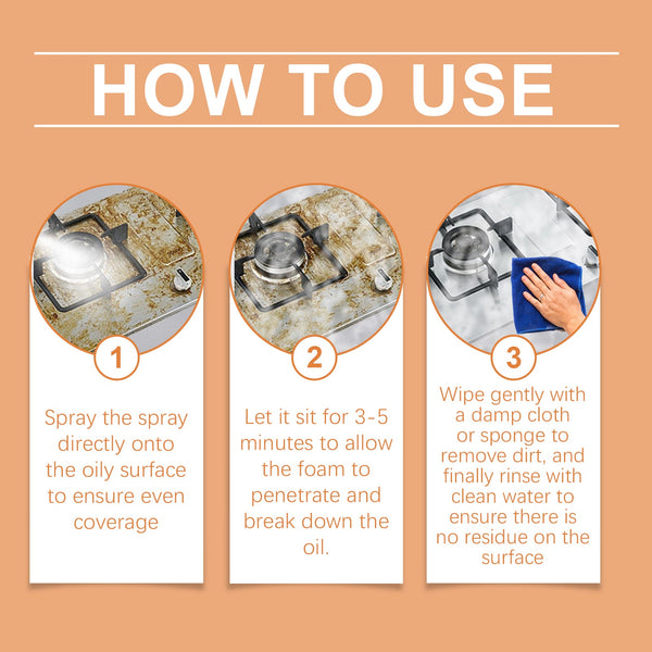 Kitchen Heavy Oil Foam Cleaner Household To Remove Heavy Oil Kitchen Appliances Stain Cleaner