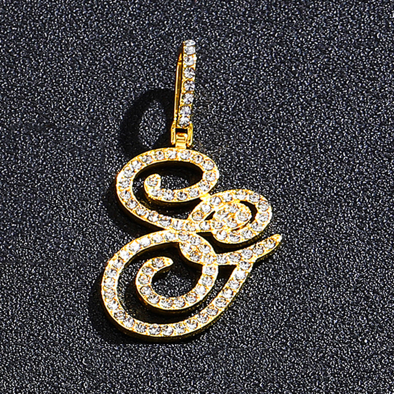 Hip hop accessories grass letter pendant melon seed buckle Cuban chain accessory