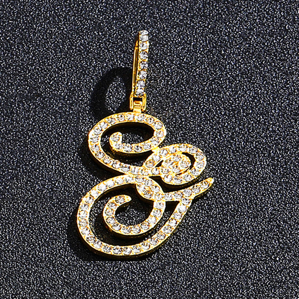 Hip hop accessories grass letter pendant melon seed buckle Cuban chain accessory