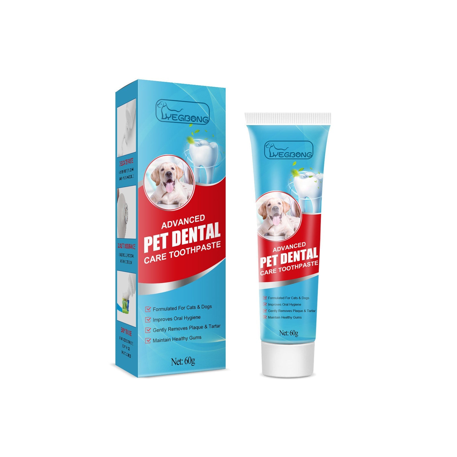 Pet Toothpaste for Dogs and Cats Oral Care Edible Fresh Breath Dental Cleaning