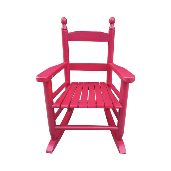 Children's rocking red chair- Indoor or Outdoor -Suitable for kids-Durable Solid Wood