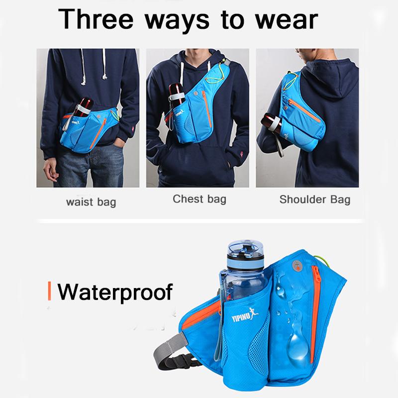 Yipinu Waterproof Running Hydration Outdoor Shoulder Sport  Water Hip Phone  Belt Racing Gym Waist Bag
