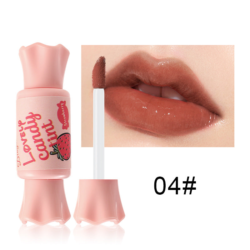 Dragonranee Mirror Pink Candy Lip Glaze Female Student Models Cute Waterproof Lipstick Dyed Lip Liquid