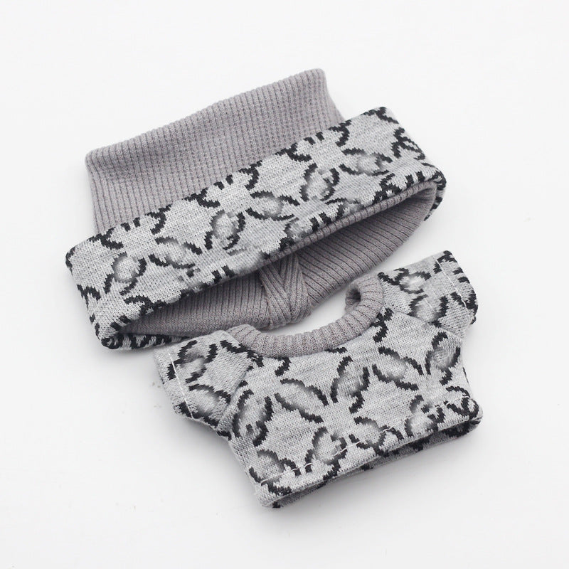 17cm Labubu First and Second Generation Blind Box 10cm Cotton Crying Doll Clothes Knitted Printed Hat