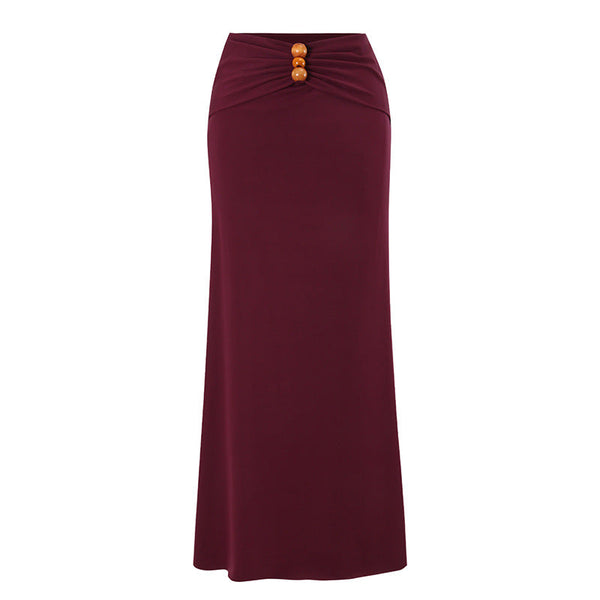 Strap decoration hollow neck hanging strap one-piece swimsuit women's long skirt set