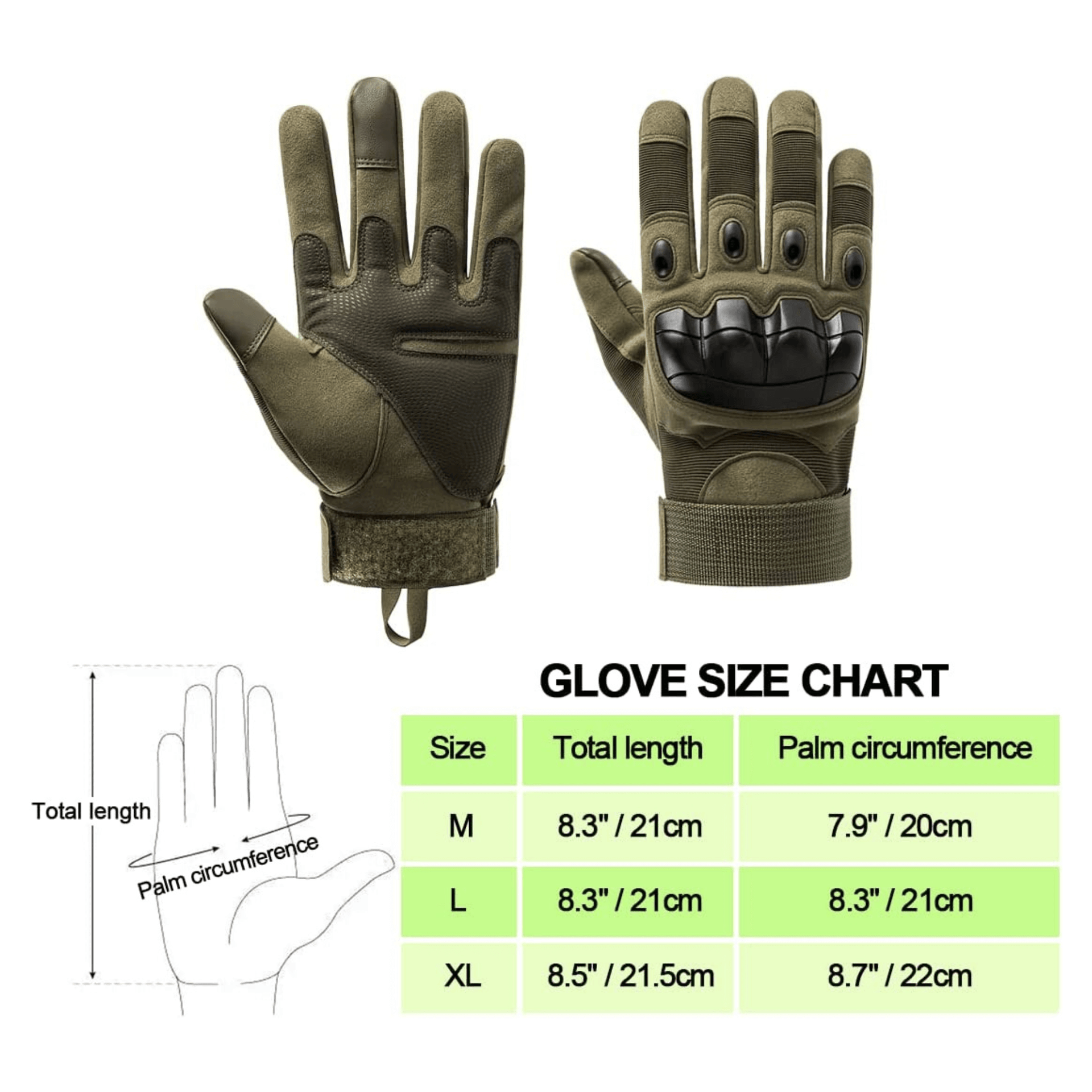JupiterGear Tactical Military Airsoft Gloves for Outdoor Sports, Paintball, and Motorcycling with Touchscreen Fingertip Capability