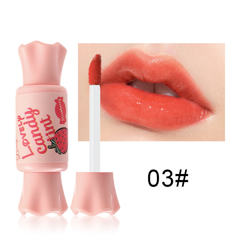 Dragonranee Mirror Pink Candy Lip Glaze Female Student Models Cute Waterproof Lipstick Dyed Lip Liquid