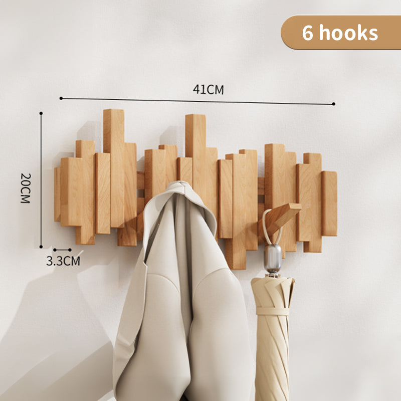 Coat Racks Wall Hanging Wall Entry Door Porch Hanging Scarf Coat Rack Perforated Solid Wood Creative Piano Keys Clothes Hook