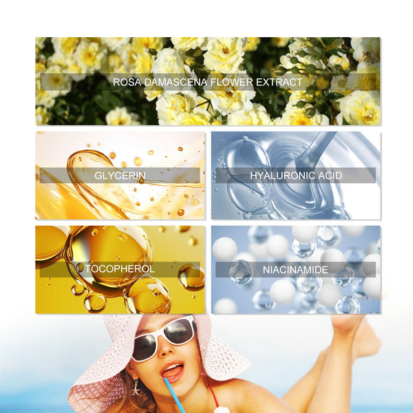 Rose UV Protection Cream, Outdoor UV Brightening Skin Portable Dry Oil Protective Cream