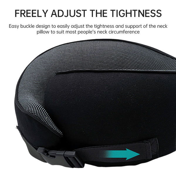 Memory Foam Neck Travel Pillow: Soft, 360° Head Support, for Home, Plane & Car