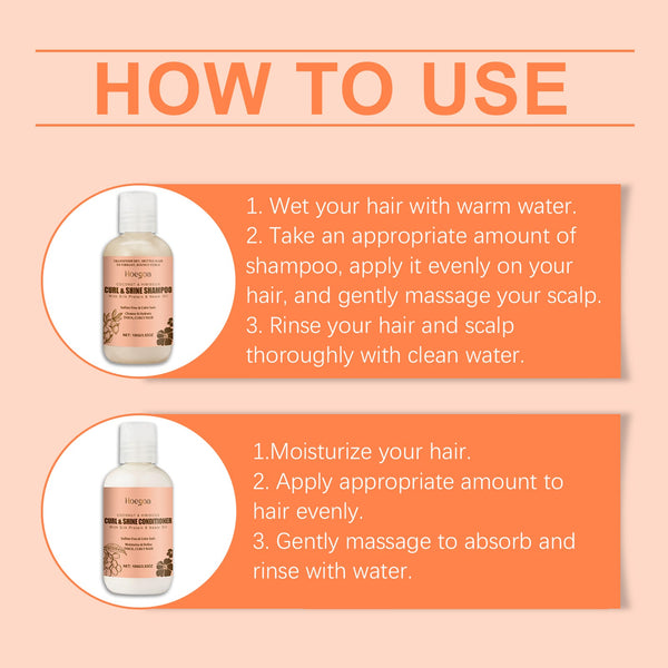 Coconut Moisturizing Shampoo Set Clean And Moisturizing Hair Care Curls Elastic Shape Volumizing Shampoo