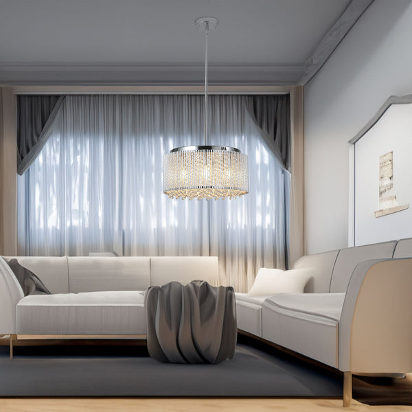 Modern Crystal Chandelier for Living-Room Round Cristal Lamp Luxury Home Decor Light Fixture