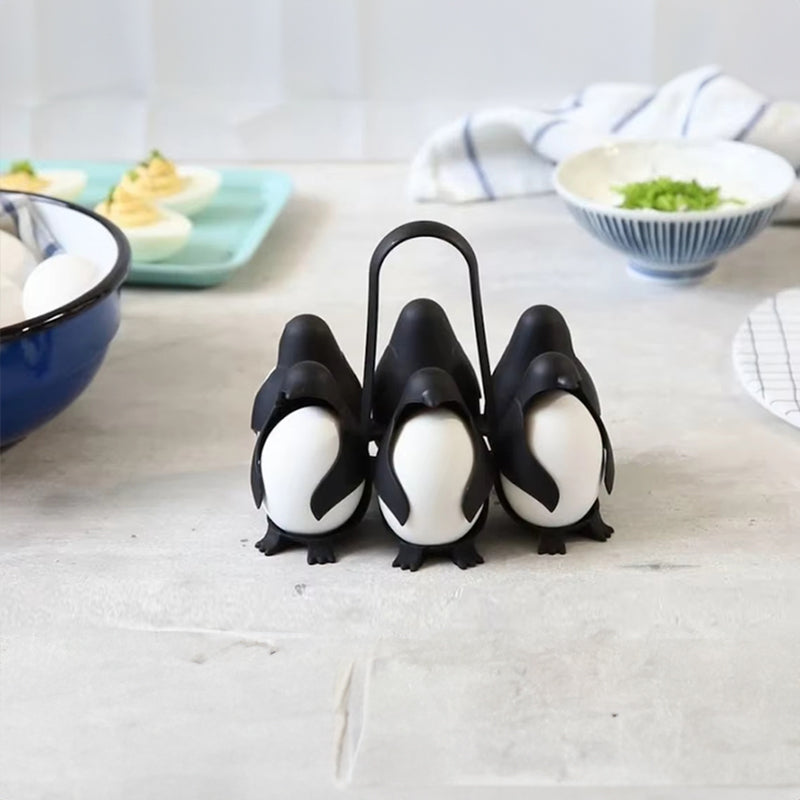 Penguin - Shaped Egg Cooker   Multifunctional Egg Cooker & Fridge Storage Holder