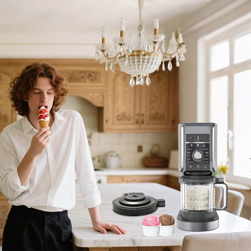 Outer bowl lid for Ninja NC501 NC500 ice cream maker, compatible with NC500 series.