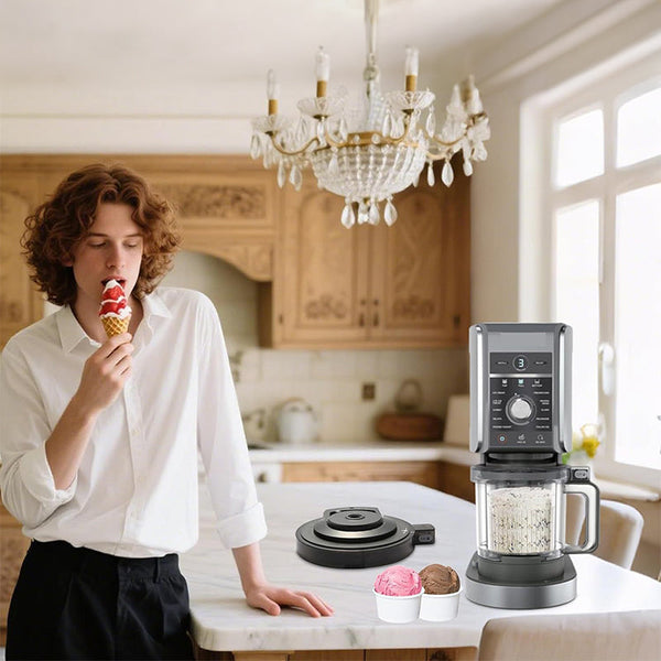 Outer bowl lid for Ninja NC501 NC500 ice cream maker, compatible with NC500 series.