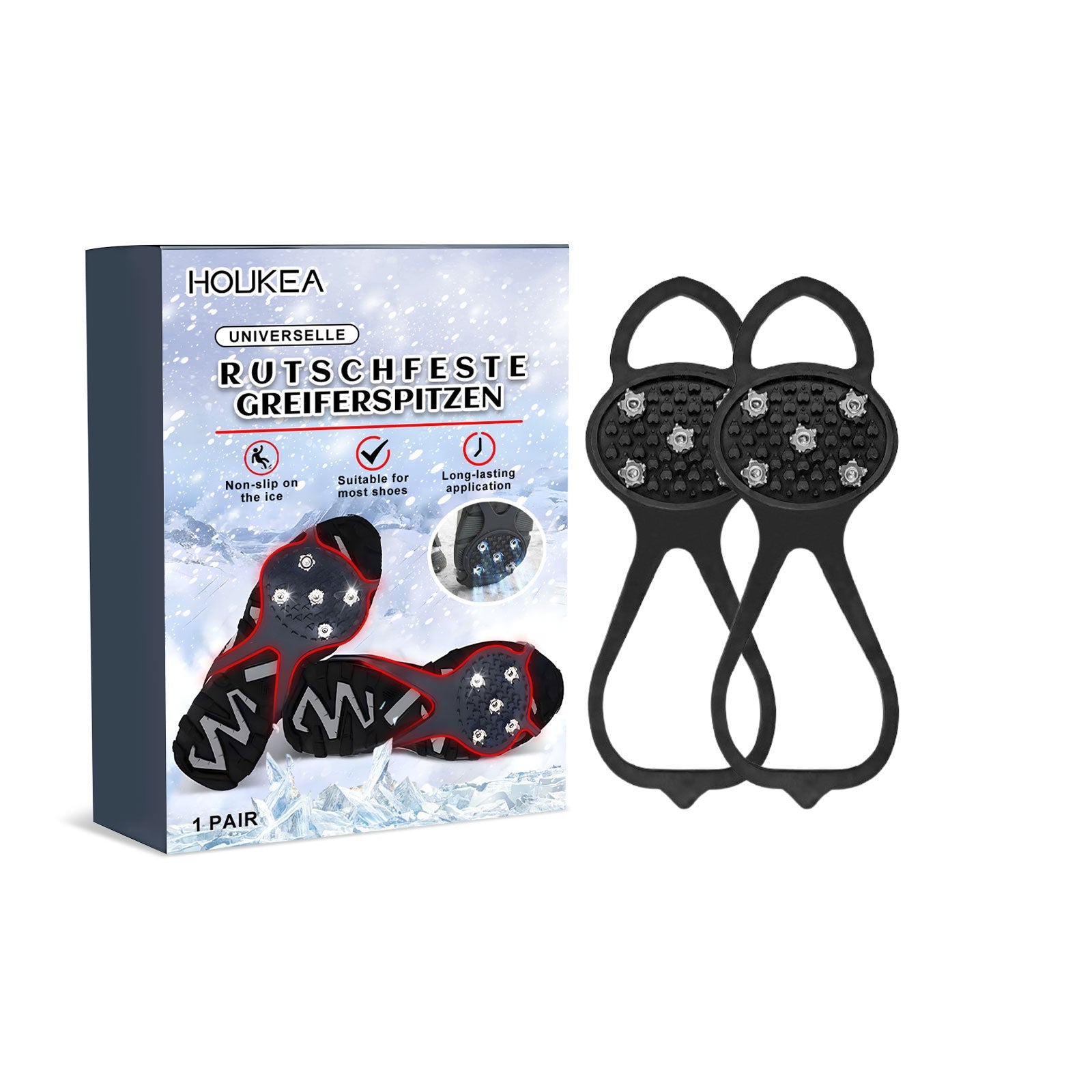 Universelle Rutschfeste Greiferspitzen, Outdoor Crampons Snowshoe Cover Mountaineering Sports Fall Easy To Wear And Take Off Shoe Cover