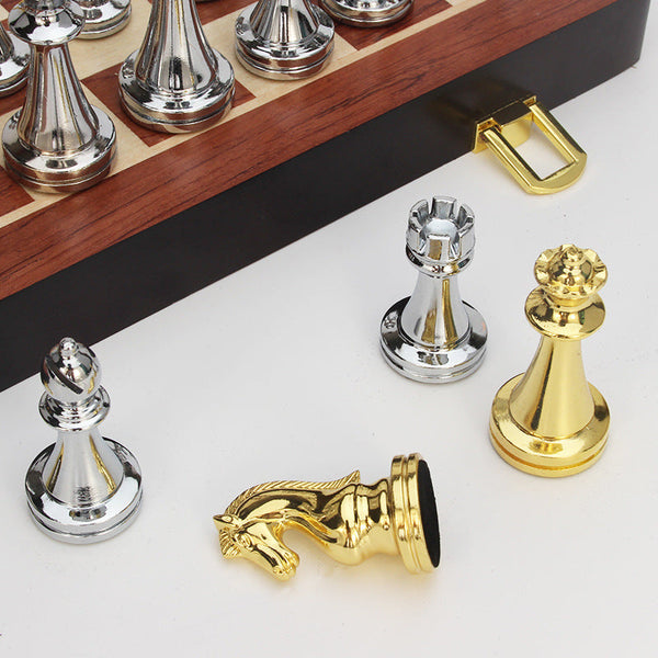 High end international chess set folding chessboard gift chess pieces children's chess pieces Western chess