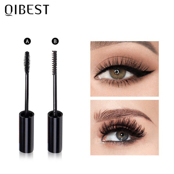 QIBEST Mascara Natural Slender Curling Waterproof Anti-Sweat Mascara Magic Thick And Long Without Blooming