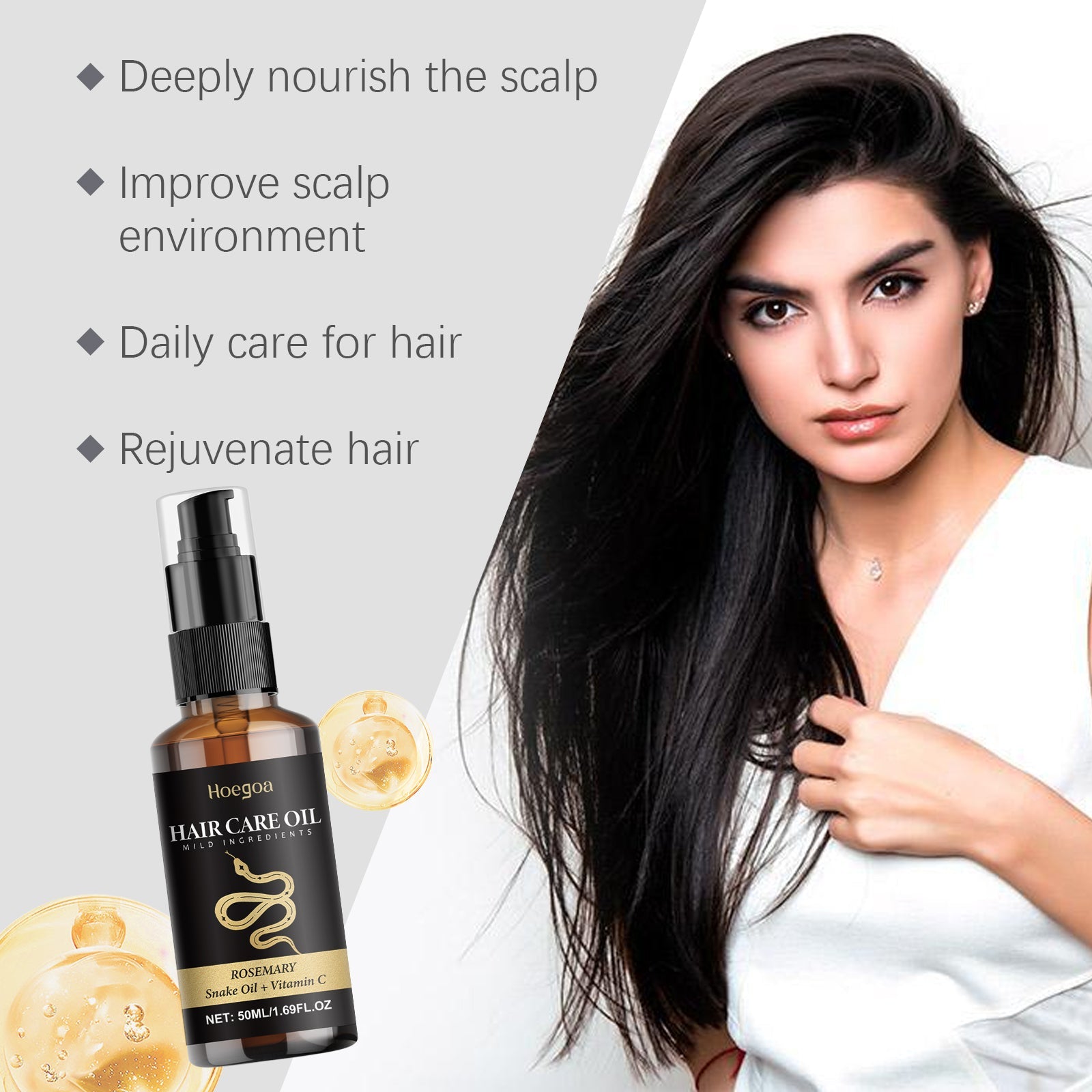 Hair Care Oil Rosemary Gentle Moisturizing Hair Care Soft Nourishing Hydrating Hair Care Essential Oil