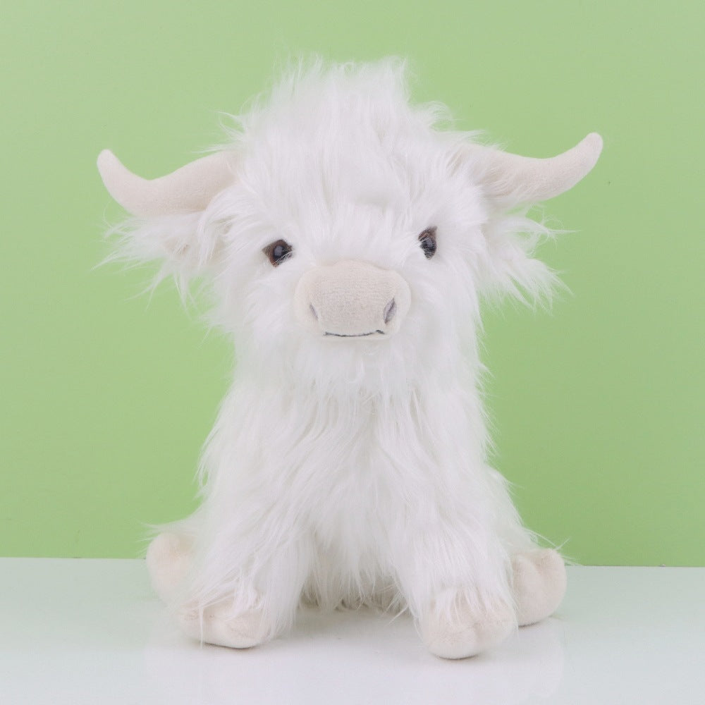 Internet celebrity Highland Cow plush toy simulation long haired cow figurine