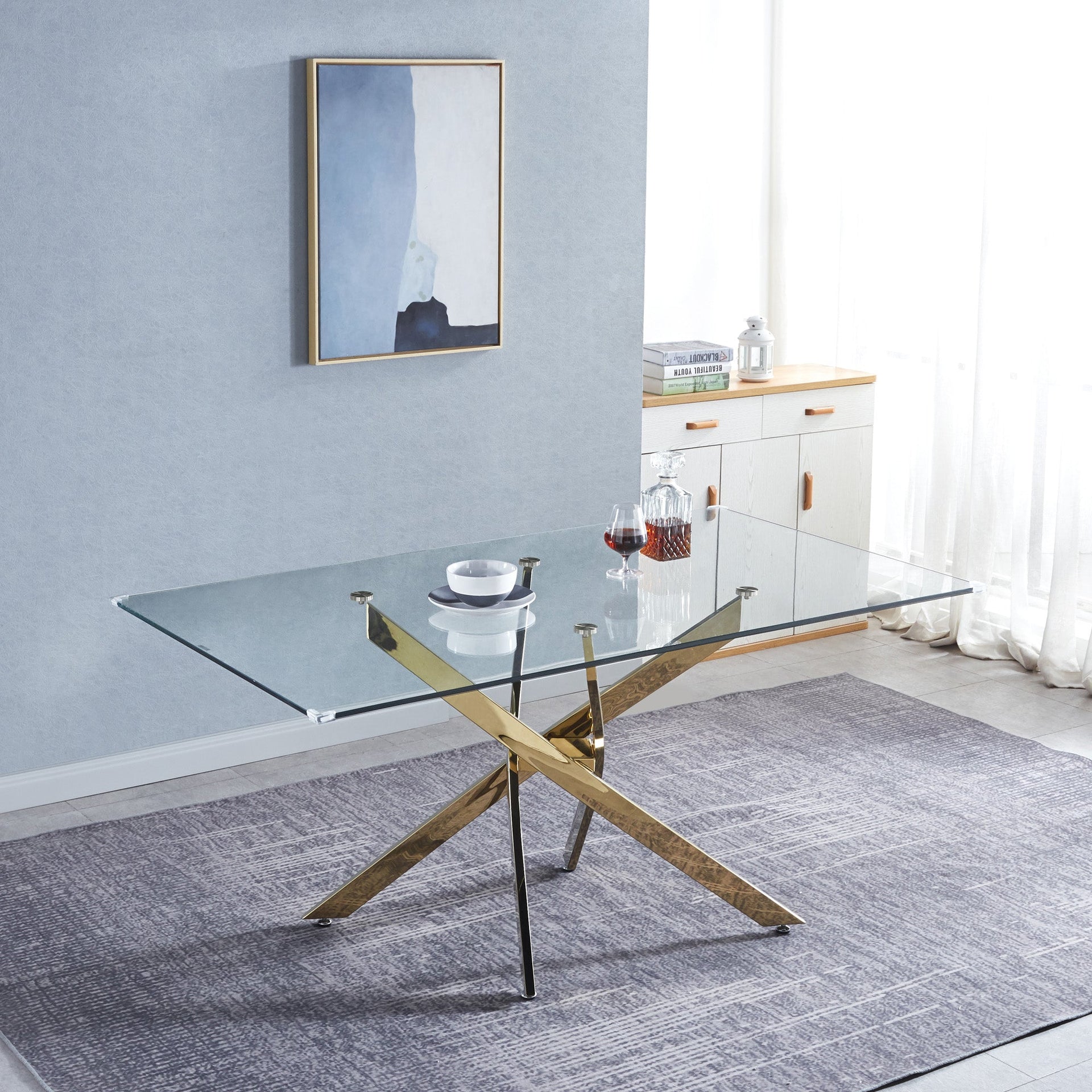 Modern Glass Table for Dining Room/Kitchen, 0.39