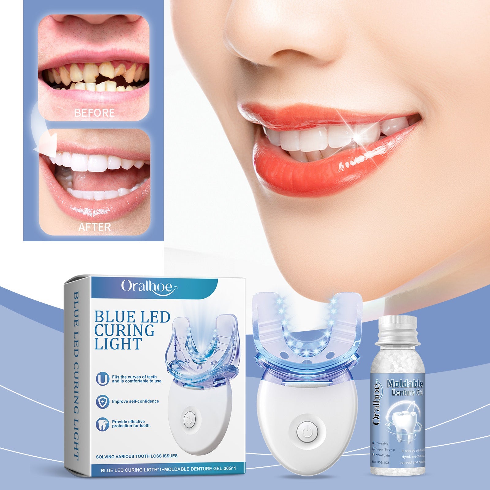 Dental Care Kit Improves Smile Appearance Gentle Comfort Beauty Teeth Shine Teeth Care