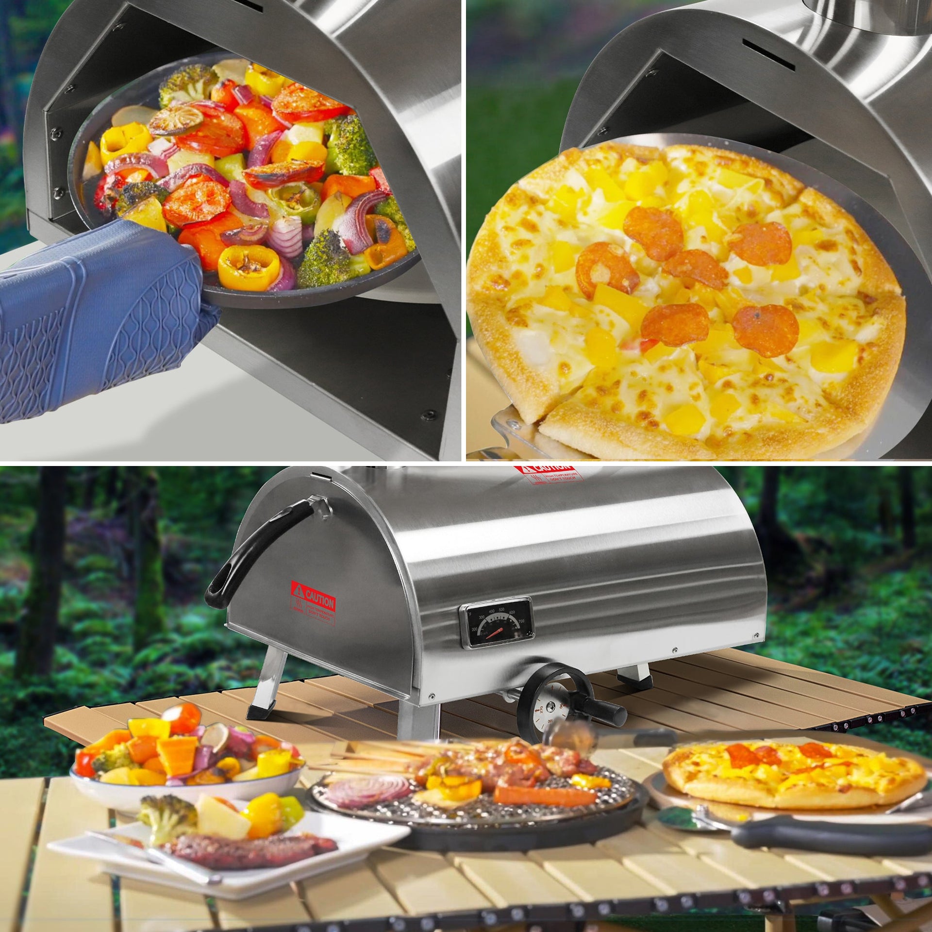 Silver Pizza Oven Outdoor 12