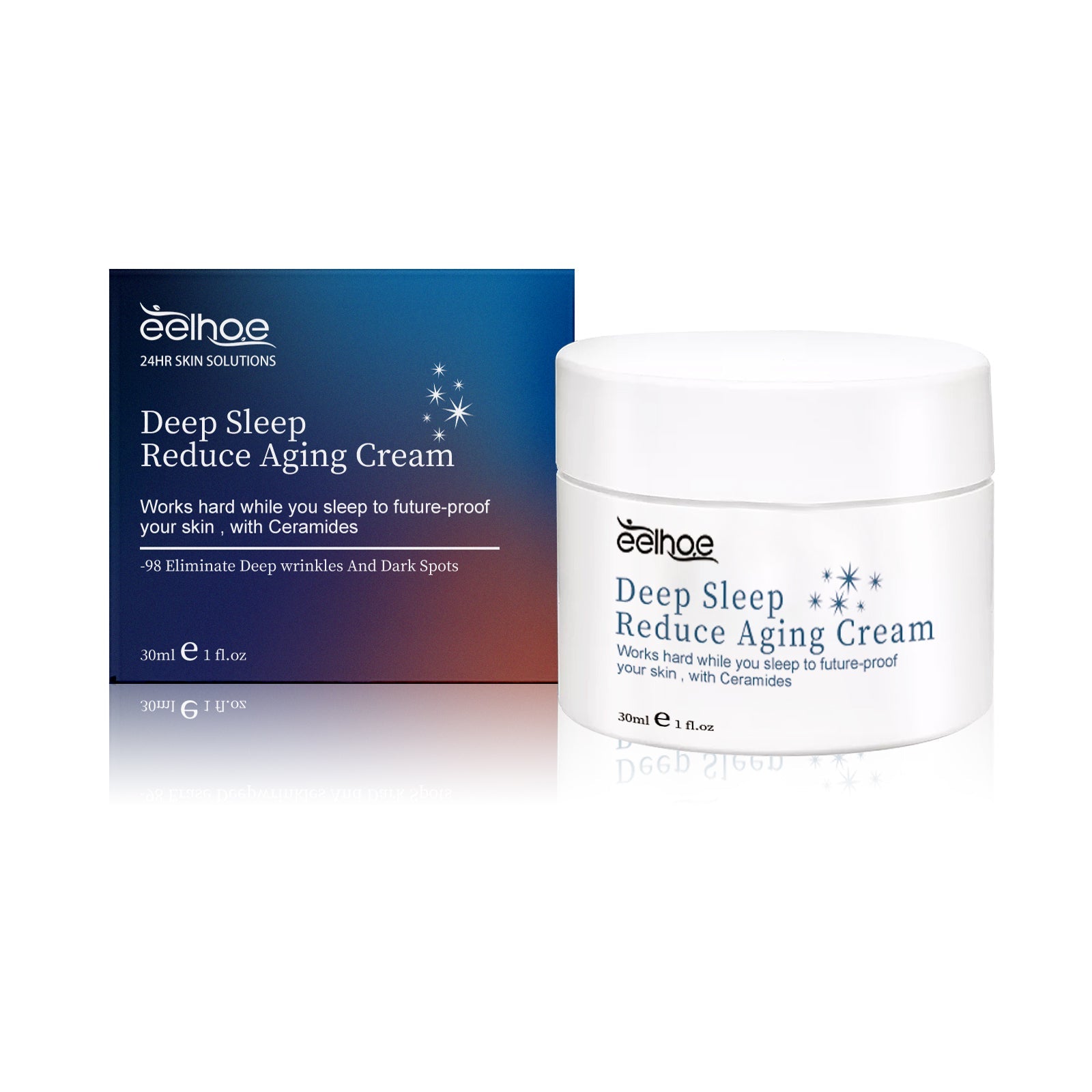 Deep Sleep Reduce Aging Cream, Firming Light Lines Brightening Skin Tone Moisturizing Skin Care Sleep Cream