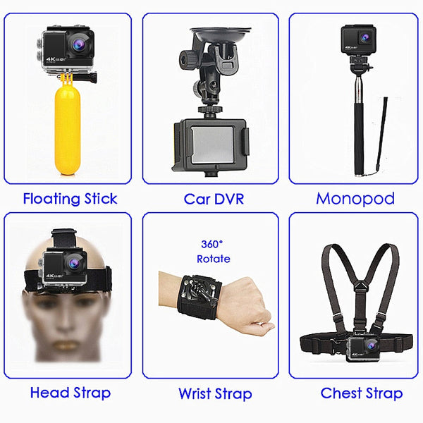 H10 EIS Anti-shake Action Camera Ultra HD 4K / 60fps WiFi 2.0