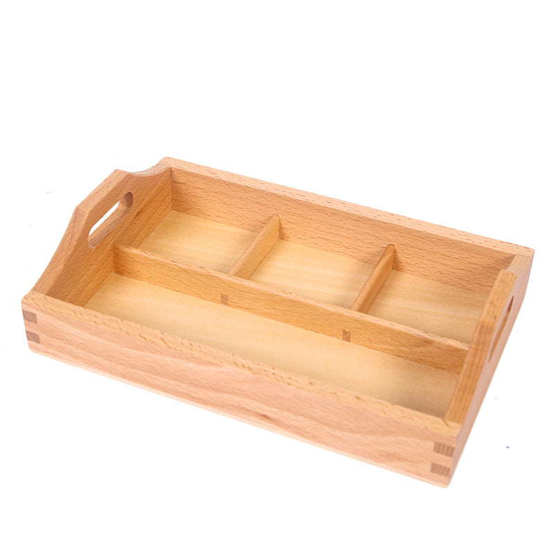 Montessori Daily Life Teaching Aids Children's Three-Grid Classification Plate Kindergarten Auxiliary Teaching Materials Classification Plate