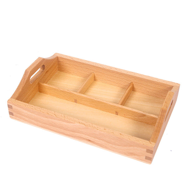 Montessori Daily Life Teaching Aids Children's Three-Grid Classification Plate Kindergarten Auxiliary Teaching Materials Classification Plate