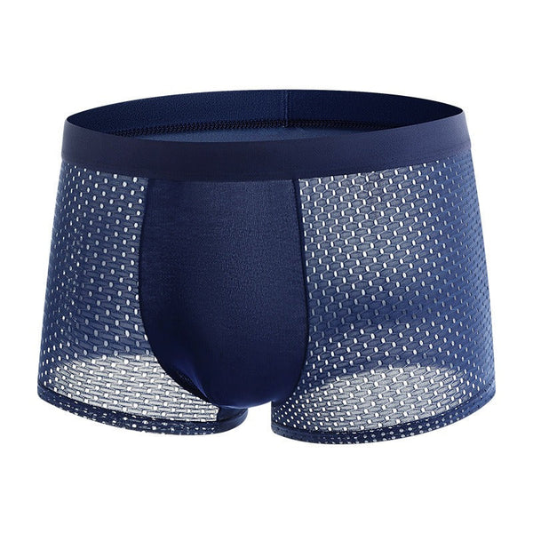 Mesh ice silk mesh underwear for men's square angle underwear