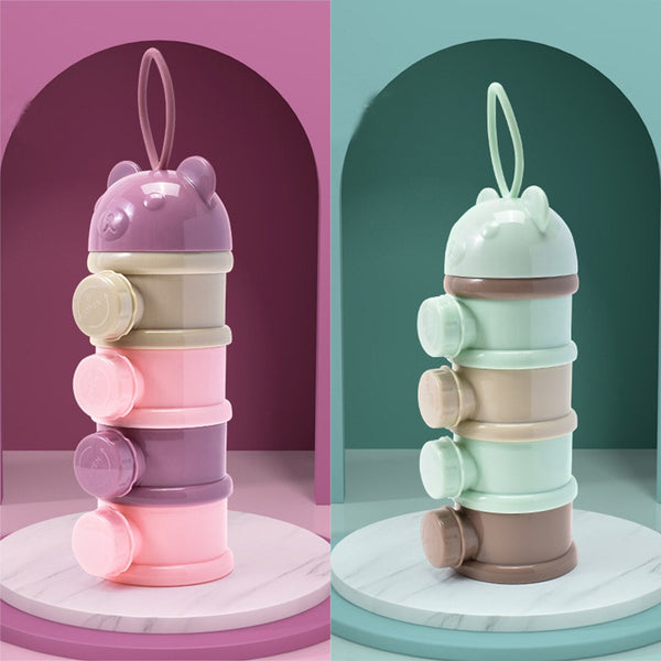 4 Layers Formula Container Large-capacity Baby Formula Dispenser Infant Milk Powder Storage Box Food Container Snack Cups