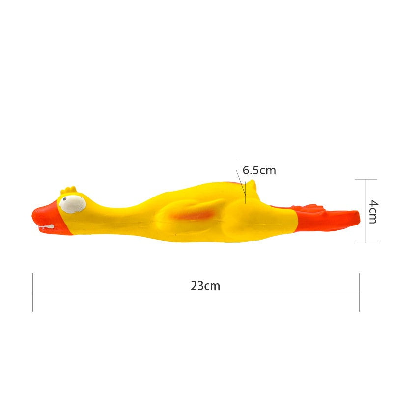 Pet Latex Toy Soft and Durable Latex Squeaky Duck for Small and Medium Dogs