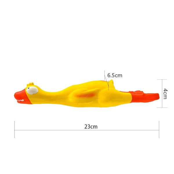 Pet Latex Toy Soft and Durable Latex Squeaky Duck for Small and Medium Dogs
