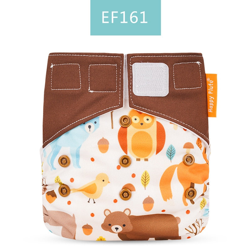 Happy Flute 1 pcs heavy wetter night AIO AI2 baby cloth diaper nappy one size fit all