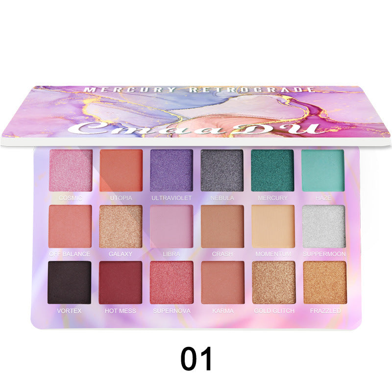 CmaaDu 18 Colors Eyeshadow Palette Matte and Metallic Glitter Eyeshadow Palette