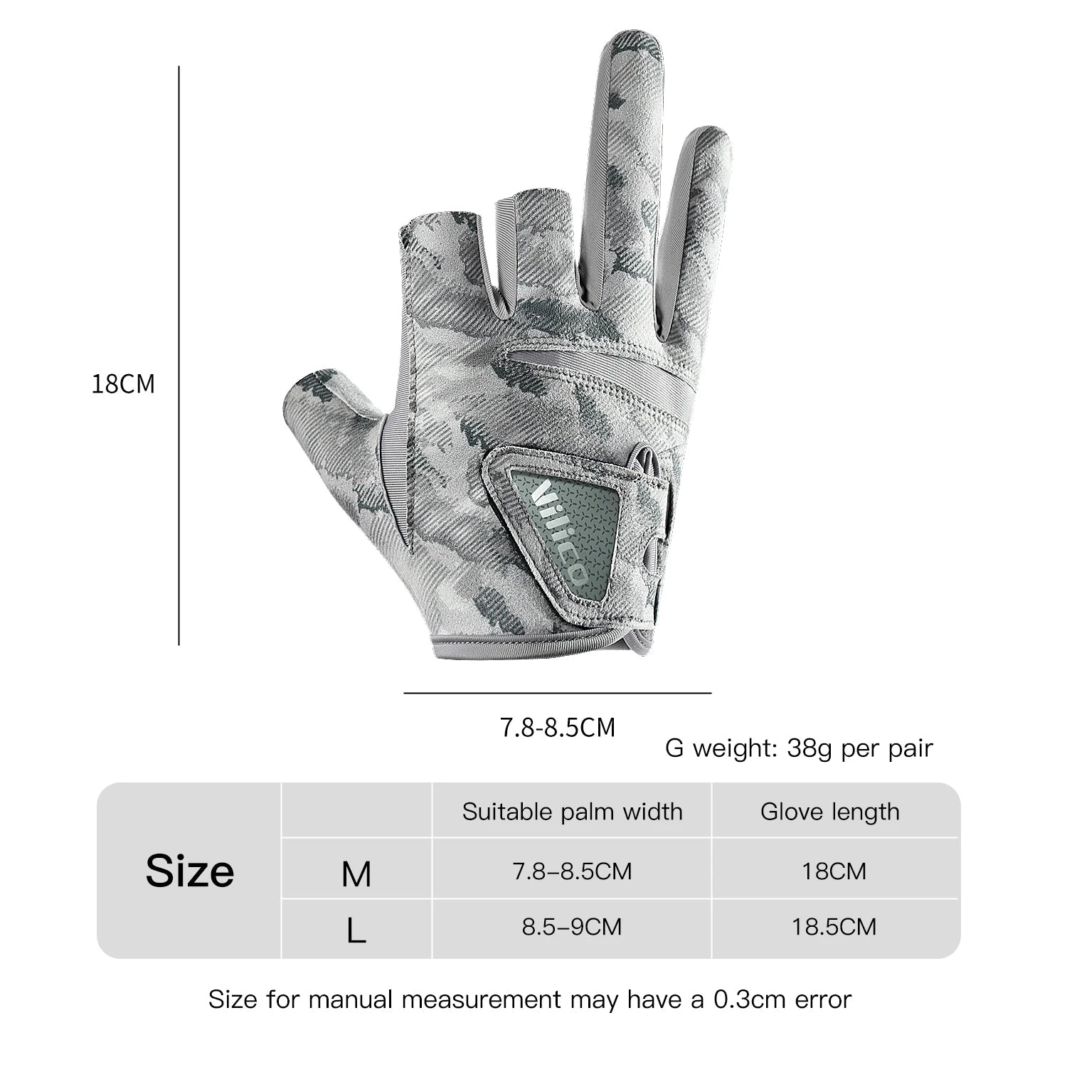Outdoor fishing equipment - thin comfortable breathable leak proof 3-finger lure fishing gloves