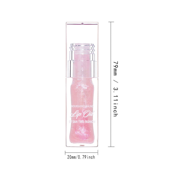 Hydrating Color Changing Lip Gloss Sparkling Shimmer Lip Oil Plumping Liquid Lipstick