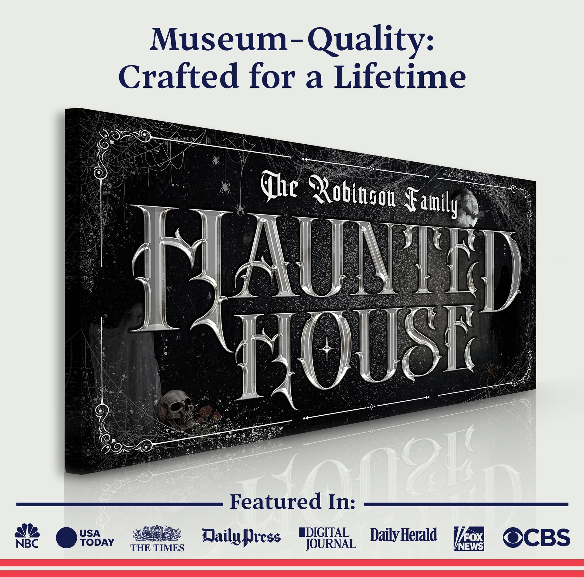 Personalized Haunted House Halloween Sign III