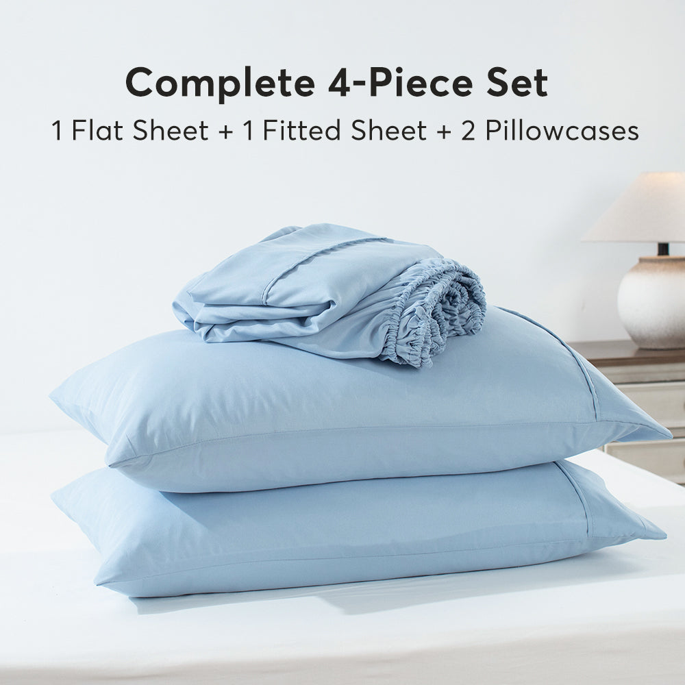 Kasentex Soft Sheet Bedding Set in Deep Pocket, Hypoallergenic and Breathable, Room Decor, Graduation Gifts