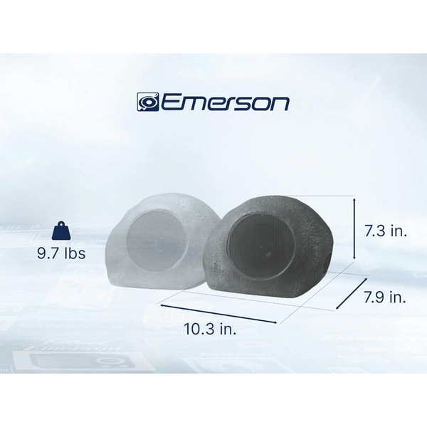 Emerson 1-Pair Mini Pebbles Duo Bluetooth Speakers with TWS