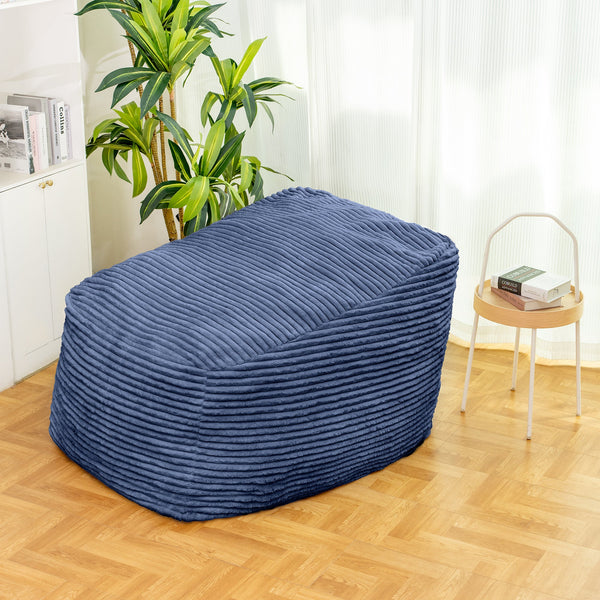 Faux Fur Classic Bean Bag blue
