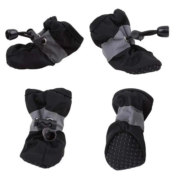 New 4pcs Pet Dog Shoes Anti-slip Rain Snow Boot Thick Warm For  Small Cats Dogs Puppy Dog Socks Booties