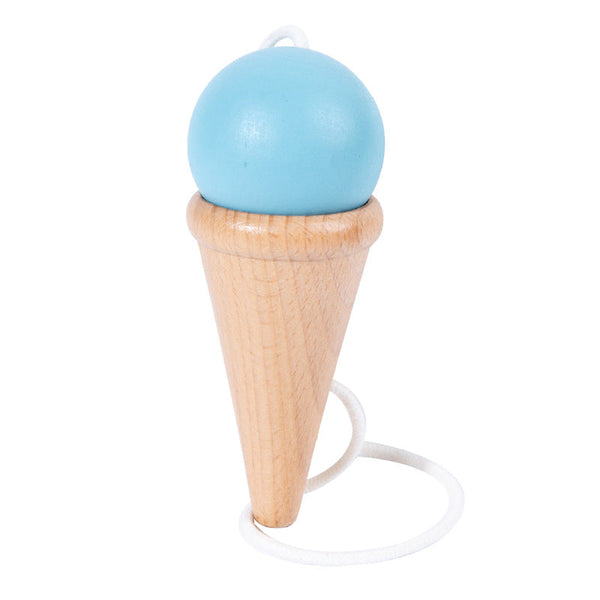 Hand eye coordination traditional toy wooden skill cup sensory integration training throwing and catching ball