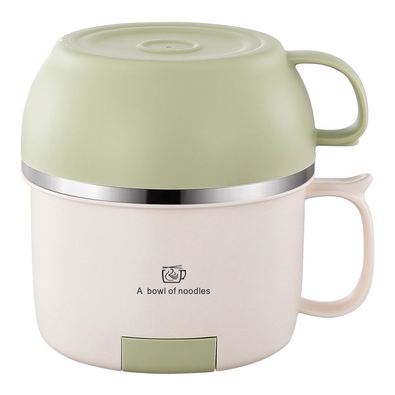 Anti-scalding 304 stainless steel lunch box instant noodle bowl with lid and handle lunch box