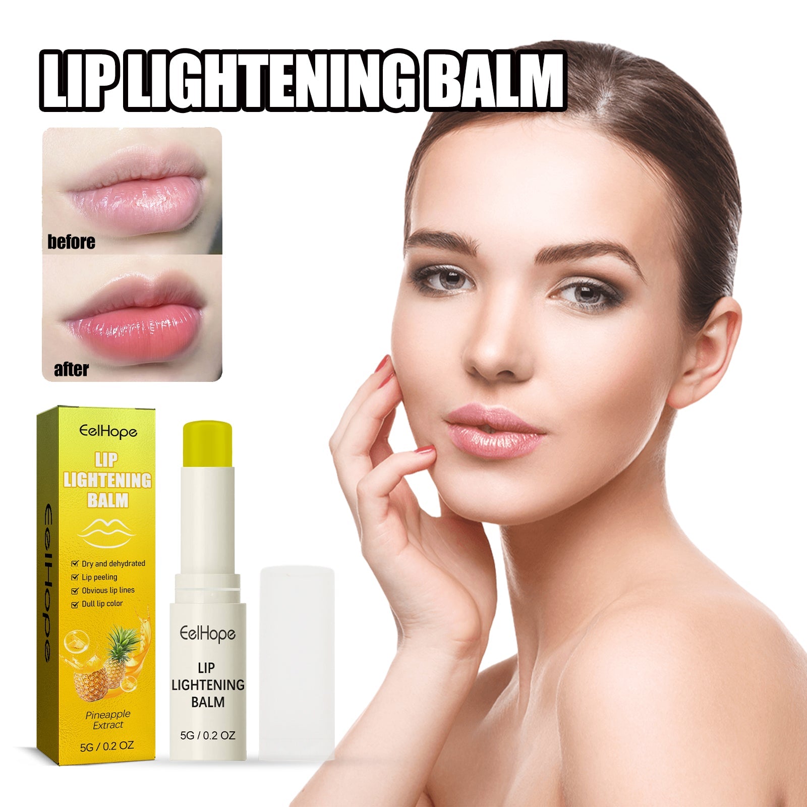 Pineapple Moisturizing Lip Balm Moisturizes, Hydrates, Removes Dead Skin And Prevents Dry, Cracked Lips