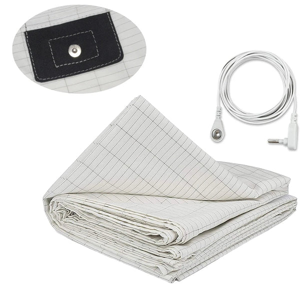 Grounding Sheet   Mat  Earthing Fitted Bedsheet Silver Fiber Conductive Organic Grounding Mat Radiation Anti-Static 60*265CM