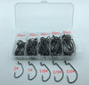 Rompin 100pcs/box High carbon Steel Fishing Hooks Crank Lead Sharp worm  2# 1# 1/0# 2/0# 3/0# mix size