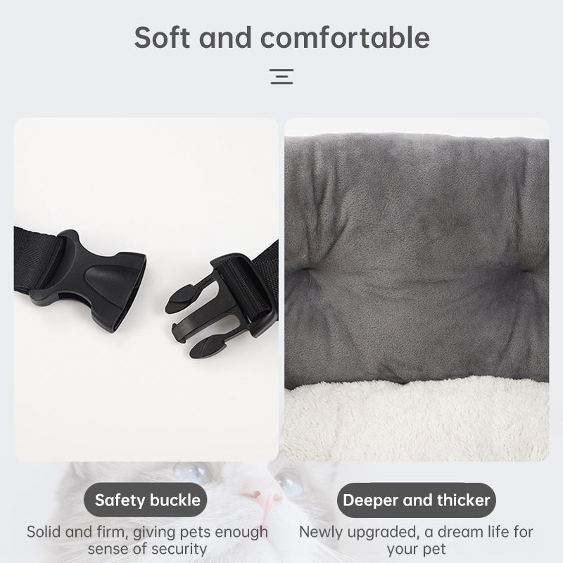 Foldable Pet Car Seat Hammock for Dogs and Cats - Safe Travel Carrier